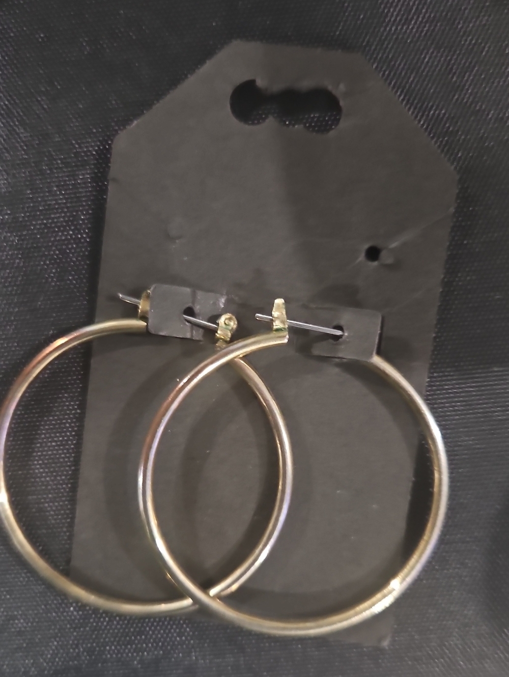 Preowned Gold Hoop Earrings for Women - Classic Lightweight Hoops